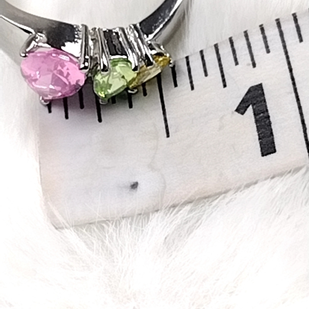 Gemstone Cocktail Ring Hypoallergenic Stainless Steel Women's Jewelry - Picture 7 of 12